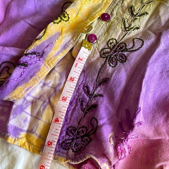 Henna tie dye Spaghetti Strap Embroidered Dress-OS - Picture 16 of 16